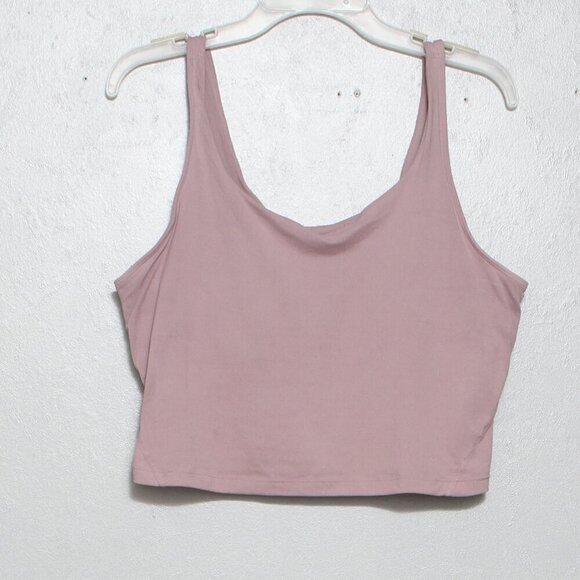 Rae mode dusty purple taupe crop tank bralette fitted top - Picture 1 of 6